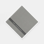 Vintag Schwarz und Weiß Gingham Kariert Personalis Serviette (Ecke)
