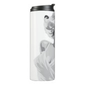 Vintag Schwarz und Weiß Thermosbecher (Nach links gedreht)