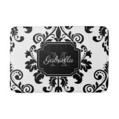 Vintag Schwarz/Weiß Badematte (Vorderseite)