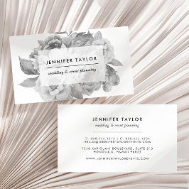 Vintag Schwarz-Weiß-Blüten Visitenkarte