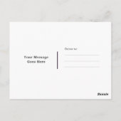 Vintag Schwarz + Weiß Botanische Blätter Hochzeit Postkarte (Rückseite)