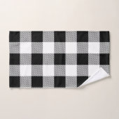 Vintag Schwarz-Weiß-Buffalo Kariert Badhandtuch Set (Handtuch)