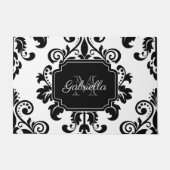 Vintag Schwarz/Weiß Fußmatte (Vorderseite)