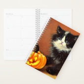 Vintag Schwarz/Weiß Halloween Kitten Planer (Anzeige)