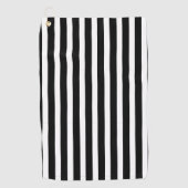 Vintag Schwarz-Weiß-Klassik gestreift Golfhandtuch (Vorderseite)