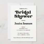 Vintag Schwarz-Weiß-Retro Einladung (Vorderseite)