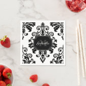 Vintag Schwarz/Weiß Serviette (Beispiel)