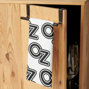 Vintag Schwarz-Weiß-Zauberer von Oz Fairy Tale Geschirrtuch