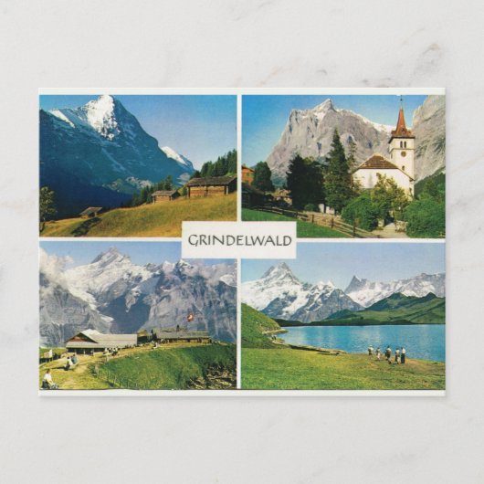 Vintag Schweiz Grindelwald Postkarte (Vorderseite)
