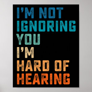Vintag schwer zu hören ASL signierte Sprache Deaf  Poster