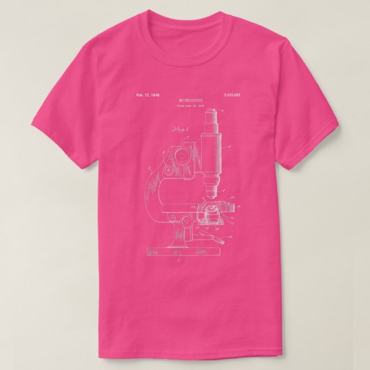 Vintag Science Microscope Blueprint Shirt - Scien (Design vorne)