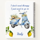 Vintag Scooter Italien Lemons Notizblock (Rückseite)