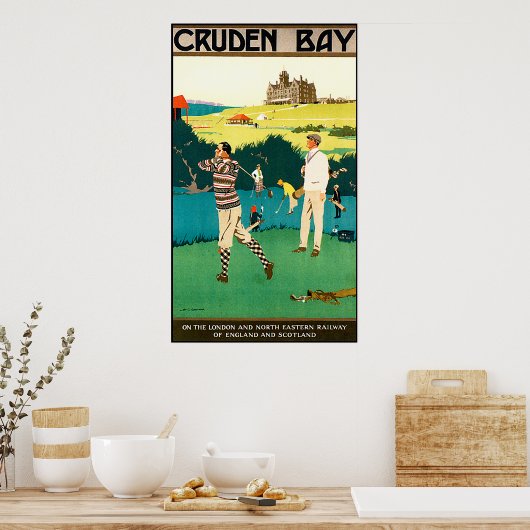 Vintag Scotland Golf Poster (Küche)