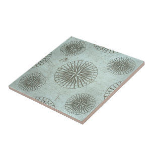 Vintag Sea Shanty   Steampunk Compass Ephemera Fliese