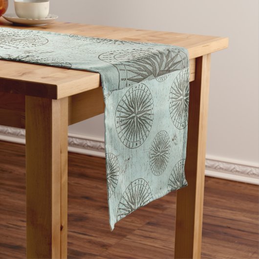 Vintag Sea Shanty | Steampunk Compass Ephemera Kurzer Tischläufer (Beispiel)