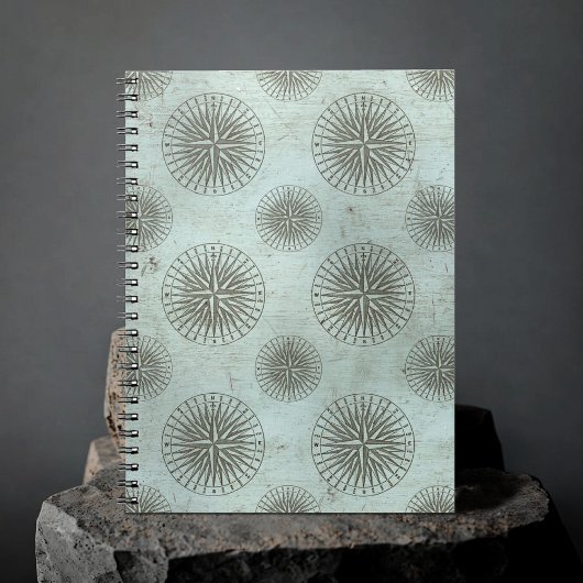 Vintag Sea Shanty | Steampunk Compass Ephemera Notizblock