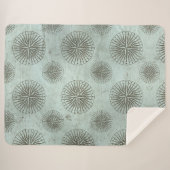 Vintag Sea Shanty | Steampunk Compass Ephemera Sherpadecke (Vorderseite (Horizontal))