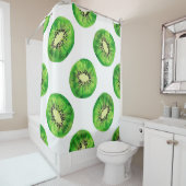 Vintag Seamless-Muster-Kiwi-Illustrationshand dr Duschvorhang (Beispiel)