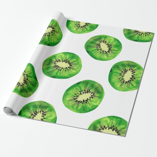 Vintag Seamless-Muster-Kiwi-Illustrationshand dr Geschenkpapier (Ungerollt)