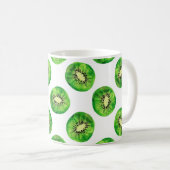Vintag Seamless-Muster-Kiwi-Illustrationshand dr Kaffeetasse (VorderseiteRechts)