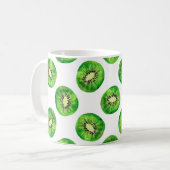 Vintag Seamless-Muster-Kiwi-Illustrationshand dr Kaffeetasse (Vorderseite Links)