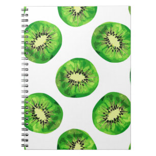 Vintag Seamless-Muster-Kiwi-Illustrationshand dr Notizblock