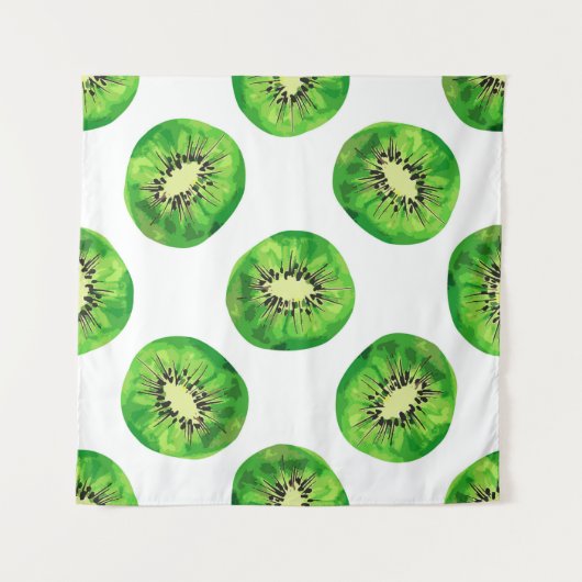 Vintag Seamless-Muster-Kiwi-Illustrationshand dr Wandteppich (Vorderseite)