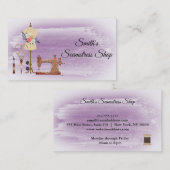 Vintag Seamstress Visitenkarte (Vorne/Hinten)