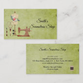 Vintag Seamstress Visitenkarte (Vorne/Hinten)