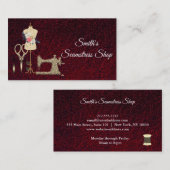 Vintag Seamstress Visitenkarte (Vorne/Hinten)