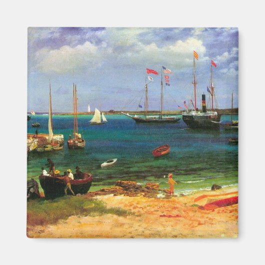 Vintag Seascape, Hafen Nassau von Bierstadt Magnet (Vorne)