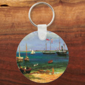 Vintag Seascape, Hafen Nassau von Bierstadt Schlüsselanhänger (Vorderseite)