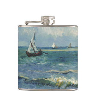 Vintag Seascape in der Nähe von Les Saintes-Maries Flachmann