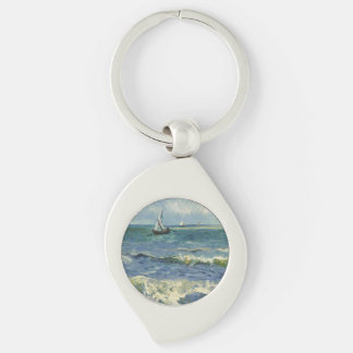 Vintag Seascape in der Nähe von Les Saintes-Maries Schlüsselanhänger