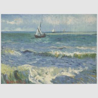 Vintag Seascape in der Nähe von Les Saintes-Maries Seidenpapier