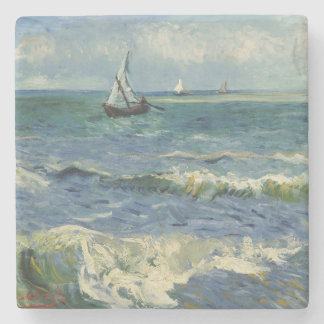 Vintag Seascape in der Nähe von Les Saintes-Maries Steinuntersetzer