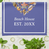 Vintag Seashell Family Beach House Küchentücher (Gefaltet)
