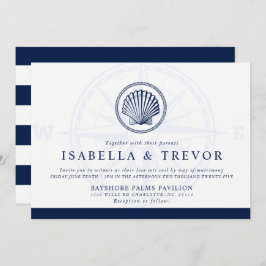 Vintag Seashell | Nautische Hochzeit Einladung