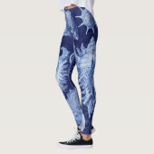 Vintag Seashells Blue Leggings (Links)