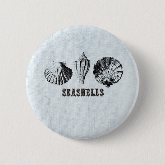 Vintag Seashells Button (Vorderseite)