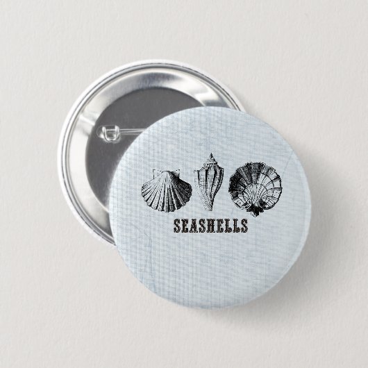Vintag Seashells Button (Vorne & Hinten)