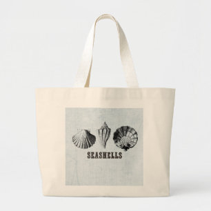 Vintag Seashells Jumbo Stoffbeutel