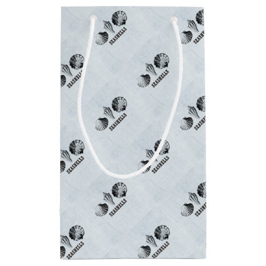 Vintag Seashells Kleine Geschenktüte (Rückseite)