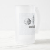 Vintag Seashells Mattglas Bierglas (VorderseiteRechts)