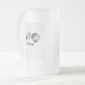 Vintag Seashells Mattglas Bierglas (Vorderseite Links)