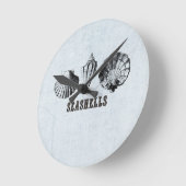 Vintag Seashells Runde Wanduhr (Winkel)