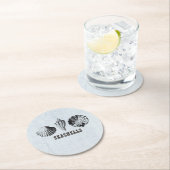 Vintag Seashells Runder Pappuntersetzer (Vor Ort)