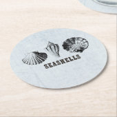 Vintag Seashells Runder Pappuntersetzer (Angewinkelt)