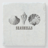 Vintag Seashells Steinuntersetzer (Vorderseite)