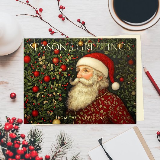 Vintag Seasons Gruß Weihnachtsbaum Folien Feiertagspostkarte